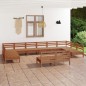 vidaXL 12-tlg. Garten-Lounge-Set Honigbraun Massivholz Kiefer vidaXL 12-tlg. Garten-Lounge-Set Honigbraun Massivholz Kiefer
