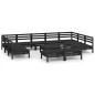 vidaXL 12-tlg. Garten-Lounge-Set Schwarz Massivholz Kiefer vidaXL 12-tlg. Garten-Lounge-Set Schwarz Massivholz Kiefer