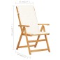 Verstellbare Gartenstühle 2 Stk. Braun Massivholz Akazie Verstellbare Gartenstühle 2 Stk. Braun Massivholz Akazie