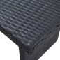 3-tlg. Garten-Lounge-Set mit Auflagen Poly Rattan Schwarz 3-tlg. Garten-Lounge-Set mit Auflagen Poly Rattan Schwarz