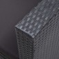 3-tlg. Garten-Lounge-Set mit Auflagen Poly Rattan Schwarz 3-tlg. Garten-Lounge-Set mit Auflagen Poly Rattan Schwarz