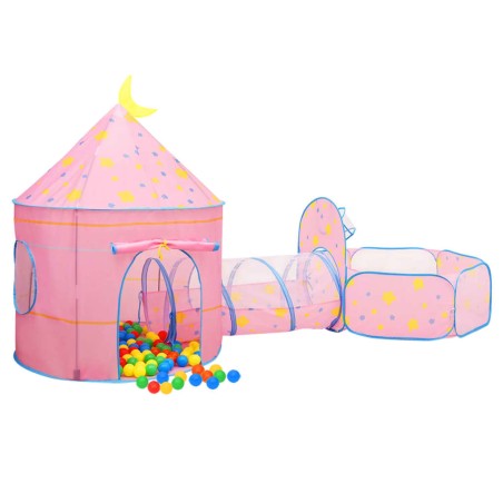 vidaXL Spielzelt mit 250 Bällen Rosa 301x120x128 cm