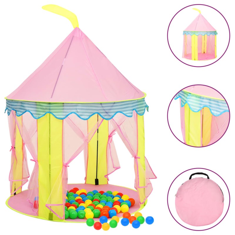 vidaXL Kinder-Spielzelt mit 250 Bällen Rosa 100x100x127 cm vidaXL Kinder-Spielzelt mit 250 Bällen Rosa 100x100x127 cm