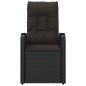 vidaXL Garten-Liegestühle 2 Stk. mit Auflagen Poly Rattan Schwarz vidaXL Garten-Liegestühle 2 Stk. mit Auflagen Poly Rattan Schwarz