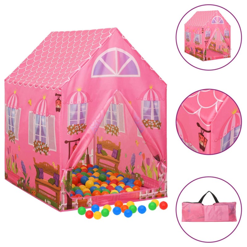 vidaXL Kinder-Spielzelt mit 250 Bällen Rosa 69x94x104 cm vidaXL Kinder-Spielzelt mit 250 Bällen Rosa 69x94x104 cm