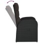 vidaXL Garten-Liegestühle 2 Stk. mit Auflagen Poly Rattan Schwarz vidaXL Garten-Liegestühle 2 Stk. mit Auflagen Poly Rattan Schwarz