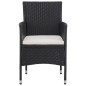 vidaXL Garten-Essstühle 2 Stk. Poly Rattan Schwarz vidaXL Garten-Essstühle 2 Stk. Poly Rattan Schwarz