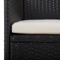 vidaXL Garten-Essstühle 2 Stk. Poly Rattan Schwarz vidaXL Garten-Essstühle 2 Stk. Poly Rattan Schwarz