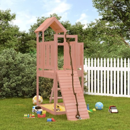 vidaXL Spielturm mit Kletterwand Massivholz Douglasie