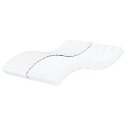 vidaXL Schaumstoffmatratze Weiß 180x200 cm Härtegrad H2 H3
