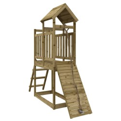 vidaXL Spielturm mit Kletterwand Imprägniertes Kiefernholz