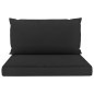 vidaXL Palettenkissen 2 Stk. Schwarz Stoff vidaXL Palettenkissen 2 Stk. Schwarz Stoff