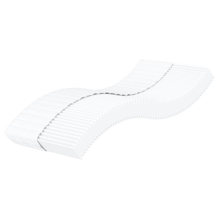 vidaXL Schaumstoffmatratze Weiß 90x200 cm Härtegrad H2 H3