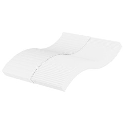 vidaXL Schaumstoffmatratze Weiß 140x190 cm Härtegrad H2 H3