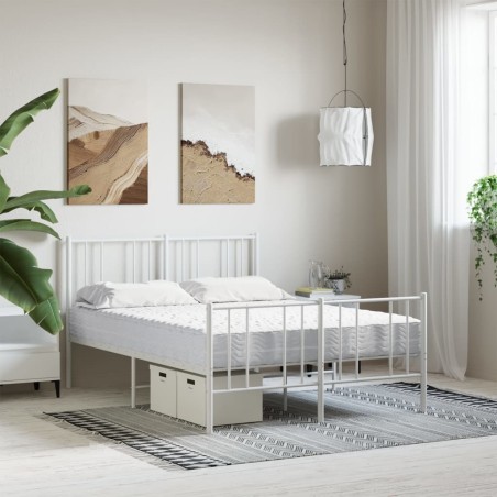 vidaXL Schaumstoffmatratze Weiß 140x190 cm Härtegrad H2 H3