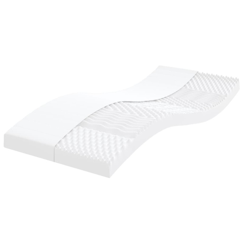 vidaXL Schaumstoffmatratze Weiß 90x190 cm 7-Zonen Härtegrad 20 ILD vidaXL Schaumstoffmatratze Weiß 90x190 cm 7-Zonen Härtegrad 20 ILD