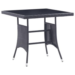 vidaXL 5-tlg. Garten-Essgruppe Poly Rattan Schwarz
