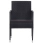 vidaXL 5-tlg. Garten-Essgruppe Poly Rattan Schwarz vidaXL 5-tlg. Garten-Essgruppe Poly Rattan Schwarz