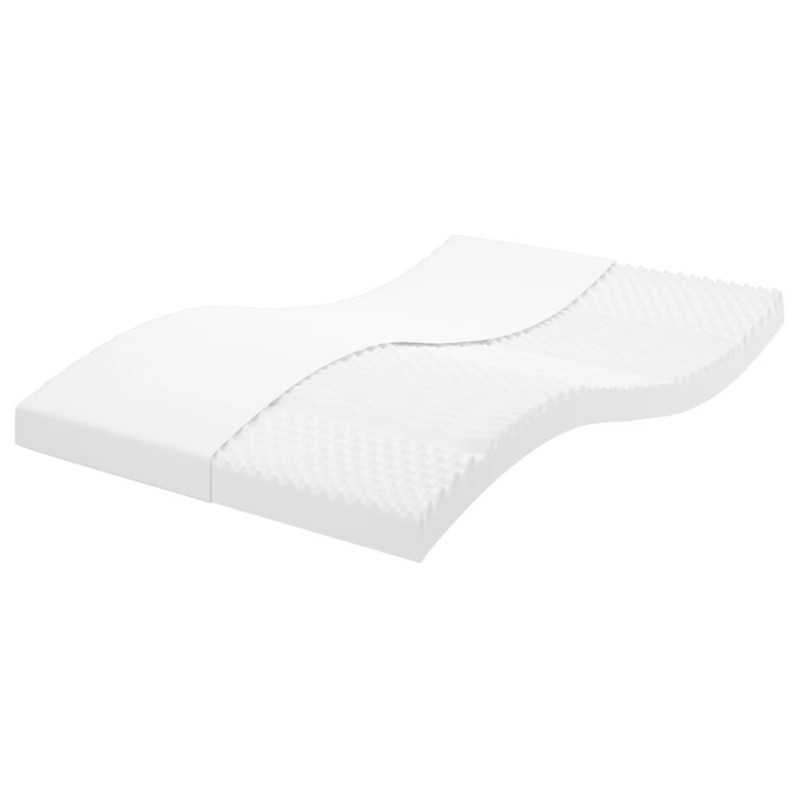 vidaXL Schaumstoffmatratze Weiß 140x200 cm 7-Zonen Härtegrad 20 ILD vidaXL Schaumstoffmatratze Weiß 140x200 cm 7-Zonen Härtegrad 20 ILD