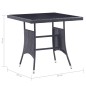 vidaXL 5-tlg. Garten-Essgruppe Poly Rattan Schwarz vidaXL 5-tlg. Garten-Essgruppe Poly Rattan Schwarz