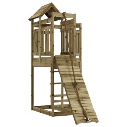 vidaXL Spielturm mit Kletterwand Imprägniertes Kiefernholz