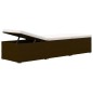 vidaXL Sonnenliege mit Auflage und Teetisch Poly Rattan Braun vidaXL Sonnenliege mit Auflage und Teetisch Poly Rattan Braun