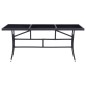 9-tlg. Garten-Essgruppe Poly Rattan Schwarz 9-tlg. Garten-Essgruppe Poly Rattan Schwarz