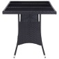 9-tlg. Garten-Essgruppe Poly Rattan Schwarz 9-tlg. Garten-Essgruppe Poly Rattan Schwarz