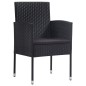 9-tlg. Garten-Essgruppe Poly Rattan Schwarz 9-tlg. Garten-Essgruppe Poly Rattan Schwarz