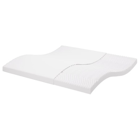 vidaXL Schaumstoffmatratze Weiß 200x200 cm 7-Zonen Härtegrad 20 ILD