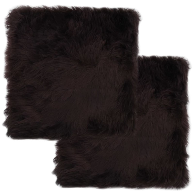 vidaXL Stuhlkissen 2 Stk. Braun 40×40 cm Echtes Schaffell vidaXL Stuhlkissen 2 Stk. Braun 40×40 cm Echtes Schaffell
