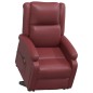 vidaXL Massagesessel mit Aufstehhilfe Weinrot Kunstleder vidaXL Massagesessel mit Aufstehhilfe Weinrot Kunstleder