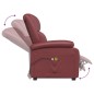 vidaXL Massagesessel mit Aufstehhilfe Weinrot Kunstleder vidaXL Massagesessel mit Aufstehhilfe Weinrot Kunstleder