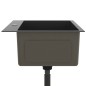 vidaXL Handgemachte Einbauspüle Schwarz Edelstahl vidaXL Handgemachte Einbauspüle Schwarz Edelstahl