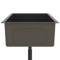 vidaXL Handgemachte Einbauspüle Schwarz Edelstahl vidaXL Handgemachte Einbauspüle Schwarz Edelstahl