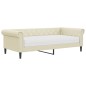 vidaXL Tagesbett mit Matratze Creme 90x200 cm Kunstleder vidaXL Tagesbett mit Matratze Creme 90x200 cm Kunstleder