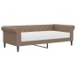 vidaXL Tagesbett mit Matratze Cappuccino 90x200 cm Kunstleder vidaXL Tagesbett mit Matratze Cappuccino 90x200 cm Kunstleder