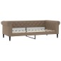 vidaXL Tagesbett mit Matratze Cappuccino 90x200 cm Kunstleder vidaXL Tagesbett mit Matratze Cappuccino 90x200 cm Kunstleder
