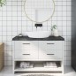 vidaXL Waschtischplatte Dunkelgrau 120x60x6 cm Massivholz Behandelt vidaXL Waschtischplatte Dunkelgrau 120x60x6 cm Massivholz Behandelt