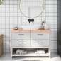 vidaXL Waschtischplatte Hellbraun 120x30x6 cm Massivholz Behandelt vidaXL Waschtischplatte Hellbraun 120x30x6 cm Massivholz Behandelt