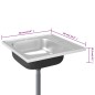 vidaXL Spüle mit Abtropffläche Set Silbern 600x600x155 mm Edelstahl vidaXL Spüle mit Abtropffläche Set Silbern 600x600x155 mm Edelstahl