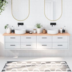 vidaXL Waschtischplatte Hellbraun 220x30x4 cm Massivholz Behandelt