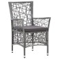 vidaXL 9-tlg. Garten-Essgruppe Poly Rattan Grau vidaXL 9-tlg. Garten-Essgruppe Poly Rattan Grau