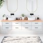 vidaXL Waschtischplatte Hellbraun 220x50x6 cm Massivholz Behandelt vidaXL Waschtischplatte Hellbraun 220x50x6 cm Massivholz Behandelt