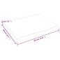 vidaXL Waschtischplatte Hellbraun 60x50x4 cm Massivholz Behandelt vidaXL Waschtischplatte Hellbraun 60x50x4 cm Massivholz Behandelt