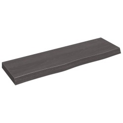 vidaXL Waschtischplatte Dunkelbraun 100x30x(2-6)cm Massivholz