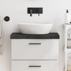 vidaXL Waschtischplatte Dunkelgrau 60x30x6 cm Massivholz Behandelt