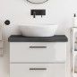 vidaXL Waschtischplatte Dunkelgrau 80x30x6 cm Massivholz Behandelt vidaXL Waschtischplatte Dunkelgrau 80x30x6 cm Massivholz Behandelt