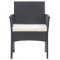 Gartensessel mit Sitzkissen 2 Stk. Schwarz Poly Rattan Gartensessel mit Sitzkissen 2 Stk. Schwarz Poly Rattan