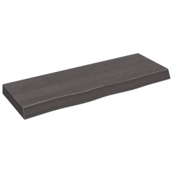 vidaXL Waschtischplatte Dunkelgrau 80x30x6 cm Massivholz Behandelt
